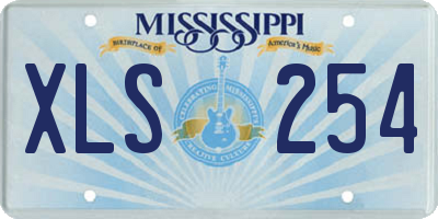 MS license plate XLS254