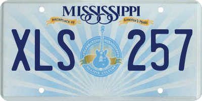 MS license plate XLS257