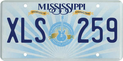 MS license plate XLS259