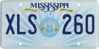 MS license plate XLS260