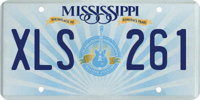 MS license plate XLS261