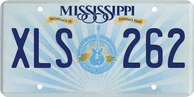 MS license plate XLS262