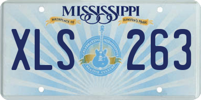 MS license plate XLS263