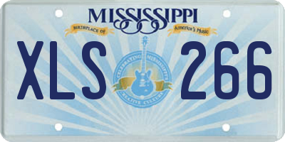 MS license plate XLS266