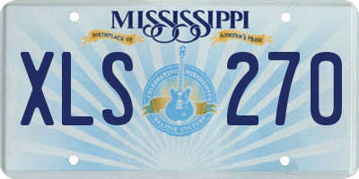 MS license plate XLS270