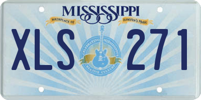 MS license plate XLS271