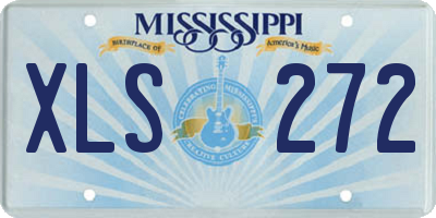 MS license plate XLS272