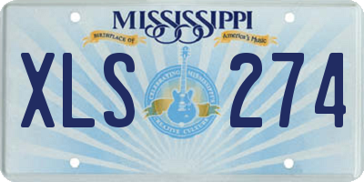 MS license plate XLS274