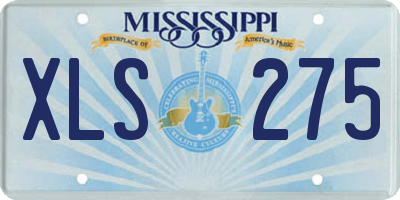 MS license plate XLS275