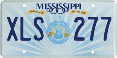 MS license plate XLS277