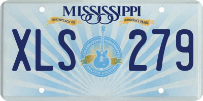 MS license plate XLS279