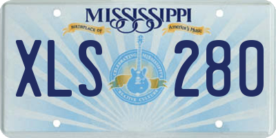 MS license plate XLS280