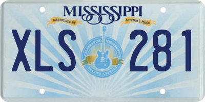 MS license plate XLS281