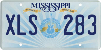 MS license plate XLS283