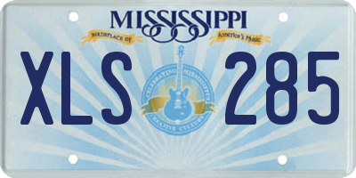 MS license plate XLS285