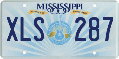 MS license plate XLS287