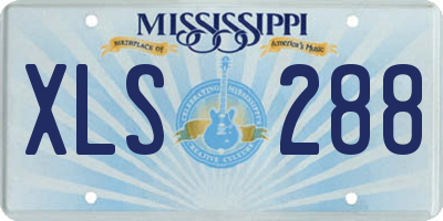 MS license plate XLS288