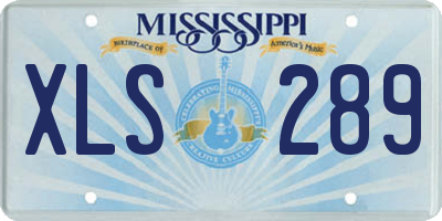 MS license plate XLS289