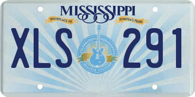 MS license plate XLS291