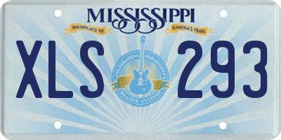 MS license plate XLS293