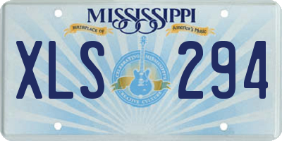 MS license plate XLS294
