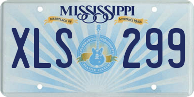MS license plate XLS299