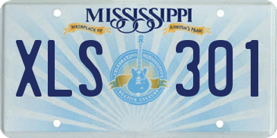 MS license plate XLS301