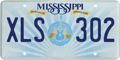 MS license plate XLS302