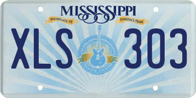 MS license plate XLS303