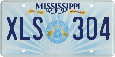 MS license plate XLS304