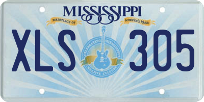 MS license plate XLS305