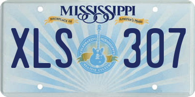 MS license plate XLS307