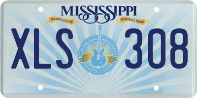 MS license plate XLS308