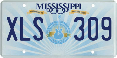 MS license plate XLS309