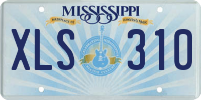 MS license plate XLS310