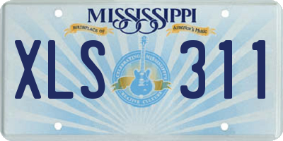 MS license plate XLS311