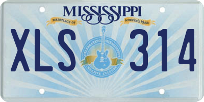 MS license plate XLS314