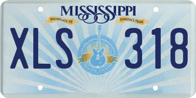 MS license plate XLS318