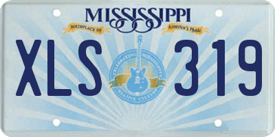 MS license plate XLS319