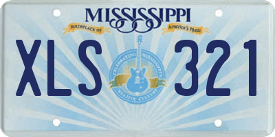 MS license plate XLS321