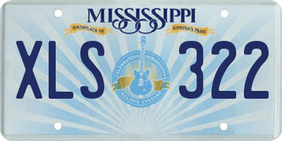 MS license plate XLS322