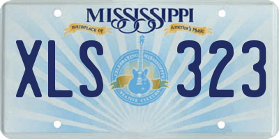 MS license plate XLS323