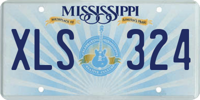 MS license plate XLS324