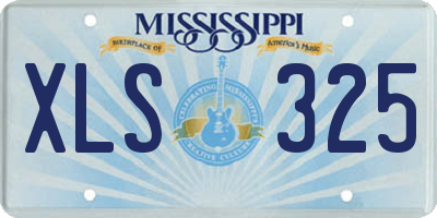 MS license plate XLS325