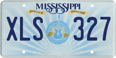 MS license plate XLS327