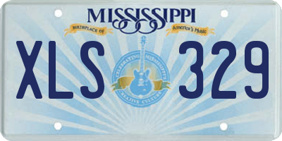 MS license plate XLS329