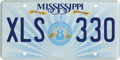 MS license plate XLS330