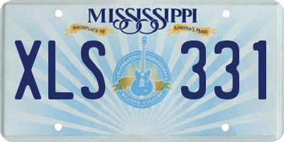 MS license plate XLS331