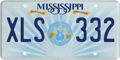 MS license plate XLS332