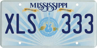 MS license plate XLS333
